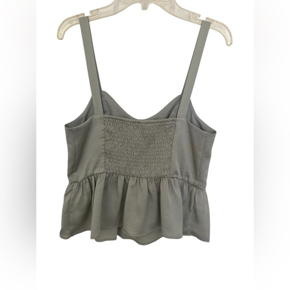 Express Women’s Babydoll Peplum Sage Sea-foam Green Tank Size Small - Picture 2 of 4